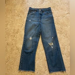Levi rib cage straight ankle jeans